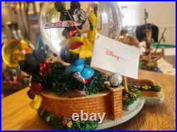 Rare DISNEY MICKEY MOUSE CLUB MARCH Musical Snow Globe