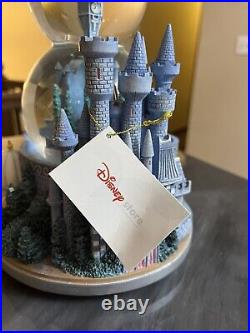 Rare Disney Cinderella Double Snow Globe Musical Wedding Castle