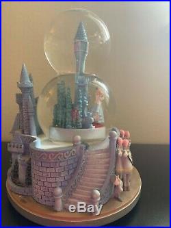 Rare Disney Cinderella Double Snow Globe Wedding Castle (NO MUSIC BOX)