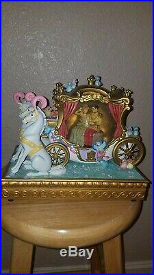 Rare Disney Cinderella Snow Globe Wedding Carriage In Box Musical