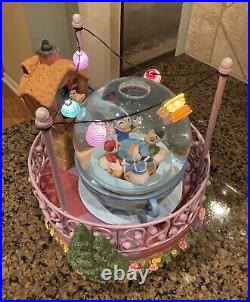 Rare Disney Donald's Teacup Ride Musical Snow Globe Huey, Dewey, Louie Duck Song