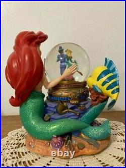 Rare Disney Little Mermaid Musical Snow Globe. Excellent Condition
