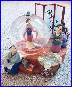 Rare Disney Mulan Musical Snow Globe