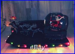 Rare Disney Nightmare Before Christmas Santa Jack Snow Globe Lights up Music Box