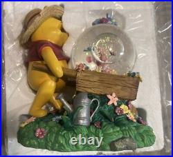 Rare Disney ParksWinnie The Pooh And Piglet Musical Snow Globe HTF