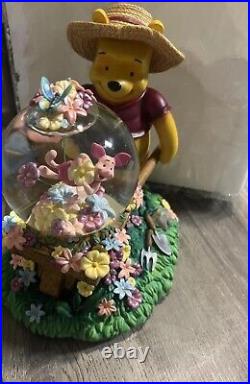 Rare Disney ParksWinnie The Pooh And Piglet Musical Snow Globe HTF