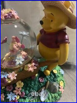 Rare Disney ParksWinnie The Pooh And Piglet Musical Snow Globe HTF