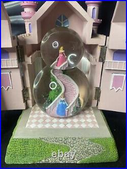 Rare Disney Princess Musical Double Globe Castle Magnetic Door Open Read