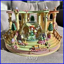 Rare Disney Seasons Princess Musical Snowglobe Cinderella, Ariel, Aurora, Belle