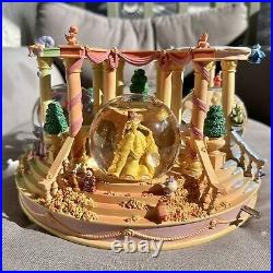 Rare Disney Seasons Princess Musical Snowglobe Cinderella, Ariel, Aurora, Belle