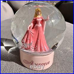 Rare Disney Seasons Princess Musical Snowglobe Cinderella, Ariel, Aurora, Belle