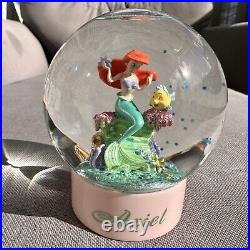 Rare Disney Seasons Princess Musical Snowglobe Cinderella, Ariel, Aurora, Belle