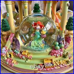 Rare Disney Seasons Princess Musical Snowglobe Cinderella, Ariel, Aurora, Belle