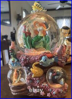 Rare Disney Snow Globe / Music Box My Little Mermaid
