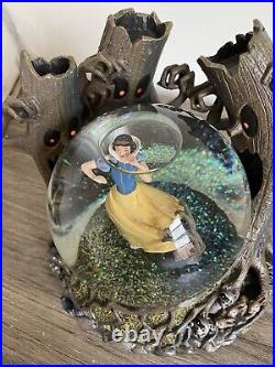 Rare Disney Snow White in the Haunted Woods Musical and Lighted Snowglobe