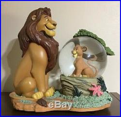 Rare Disney Store 28565 Lion King Mufasa And Simba Musical Snow Globe