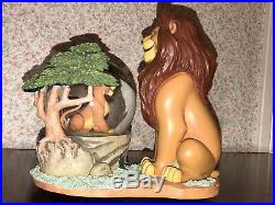 Rare Disney Store 28565 The Lion King Mufasa Simba Musical Snow Globe