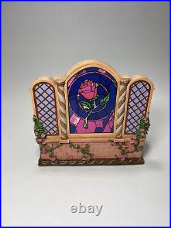Rare Disney Store Beauty And The Beast Library Snow Globe Music Box