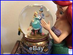 Rare Disney Store Japan Little mermaid musical Snow / water globe