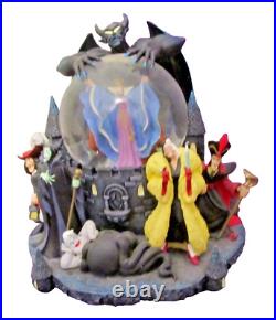 Rare Disney Villains Musical Snow Globe Original Box video Sold at Disney Park