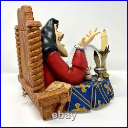 Rare Large Disney Peter Pan Captain Hook Tinkerbell Snow Globe Music Box