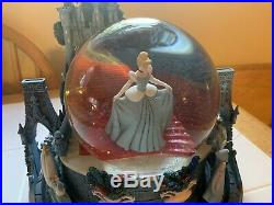 Rare Retired Disney Cinderella & Donald Duck Musical Snow Globe Collectors Item