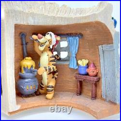 Rare Winnie the Pooh Musical Snow Globe Eeyore Tigger Piglet With Lights