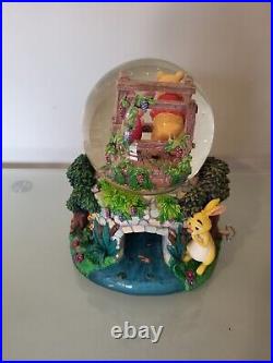 Retired Disney Winnie the Pooh Musical Snow Globe Rare Find In This Condition
