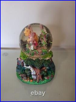 Retired Disney Winnie the Pooh Musical Snow Globe Rare Find In This Condition