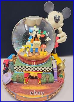 Snow Globe Walt Disney World 100 Years of Magic Motion Music Lights Large NEW