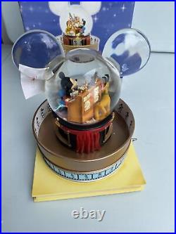 The Art Of Animation Disney Snow Globe Musical Spinning Mickey Mouse March LN