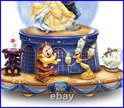 The Bradford Exchange Disney Beauty and The Beast Musical Glitter Globe Rotating