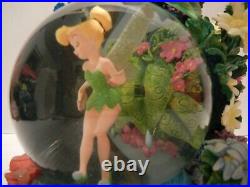 Tinker Bell Fairyland Musical Light Up Snow Globe Disney'you Can Fly' Animated