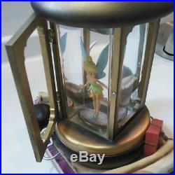 Tinker Bell Peter Pan Disney Discontinued Rare Snow Globe Light Music Box F/s
