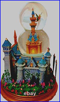 Tinkerbell Castle Snow Globe Disney Tinker Bell Double Bubble Musical Rotating