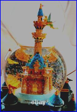 Tinkerbell Castle Snow Globe Disney Tinker Bell Double Bubble Musical Rotating