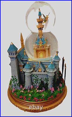 Tinkerbell Castle Snow Globe Disney Tinker Bell Double Bubble Musical Rotating