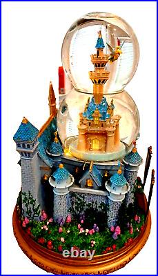 Tinkerbell Castle Snow Globe Disney Tinker Bell Double Bubble Musical Rotating