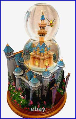 Tinkerbell Castle Snow Globe Disney Tinker Bell Double Bubble Musical Rotating