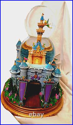 Tinkerbell Castle Snow Globe Disney Tinker Bell Double Bubble Musical Rotating