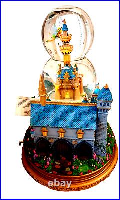 Tinkerbell Castle Snow Globe Disney Tinker Bell Double Bubble Musical Rotating