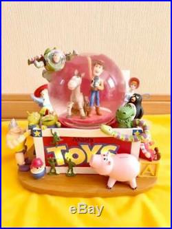Toy Story Snow Globe Disney With Music Box Woody Andy Collectible F/s From Japan