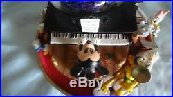 VERY Rare Disney Mickey Mouse Music snow globe retired Mickey Mouse March