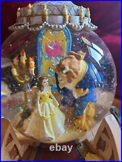 VINTAGE 1990s DISNEY DIIRECT BEAUTY AND THE BEAST MUSICAL LIGHT-UP SNOW GLOBE