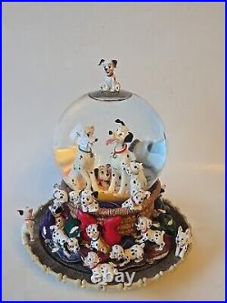 Vintage 1989 Disney 101 Dalmatians Musical Rotating Snow Globe In Original Box