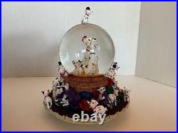 Vintage 1989 Disney 101 Dalmatians Musical Rotating Snow Globe RARE Disneyland