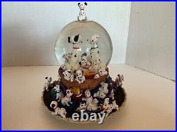 Vintage 1989 Disney 101 Dalmatians Musical Rotating Snow Globe RARE Disneyland