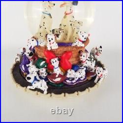 Vintage 1989 Disney 101 Dalmatians Musical Rotating Snow Globe RARE Disneyland