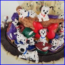 Vintage 1989 Disney 101 Dalmatians Musical Rotating Snow Globe RARE Disneyland