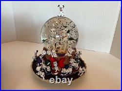 Vintage 1989 Disney 101 Dalmatians Musical Rotating Snow Globe RARE Disneyland